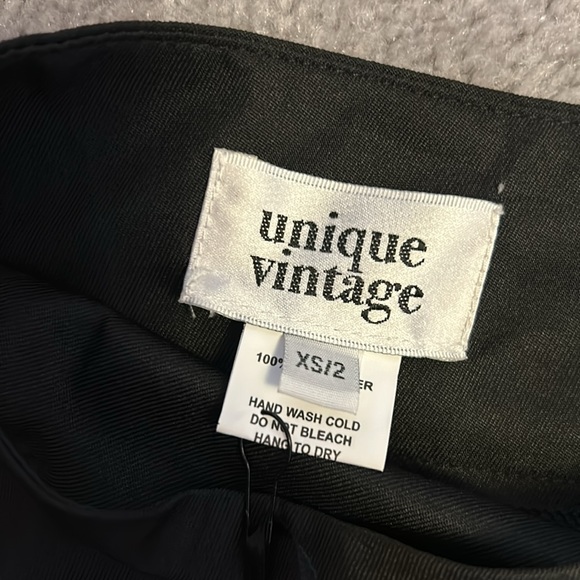 NWT Unique Vintage, Retro Style Black High Waist Swing Skirt size 2/xs - Picture 5 of 6